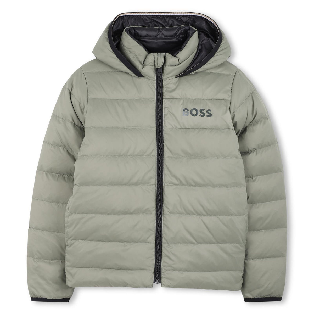 Boss Boys Khaki Reversible Puffer Jacket