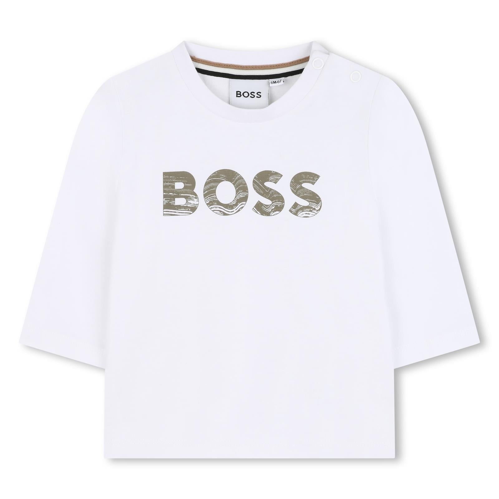 Boss Boys White Logo T-Shirt