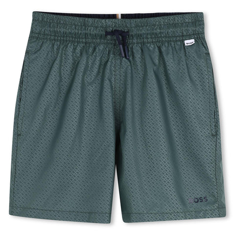 Boss Boys Green Swim Shorts