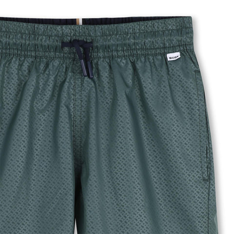 Boss Boys Green Swim Shorts