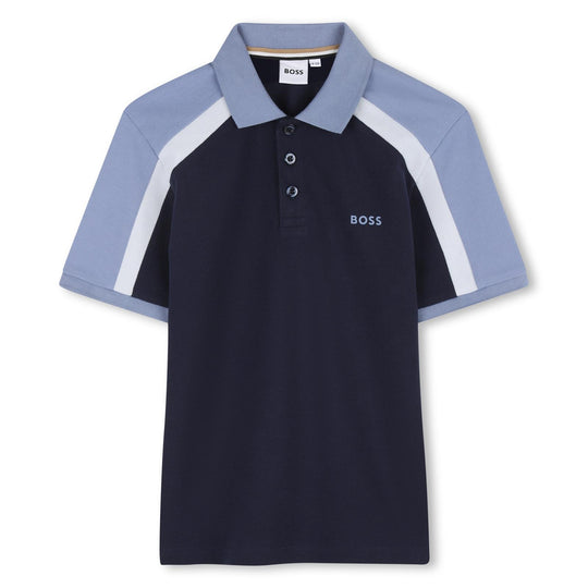 Boys Navy Short Sleeve Polo