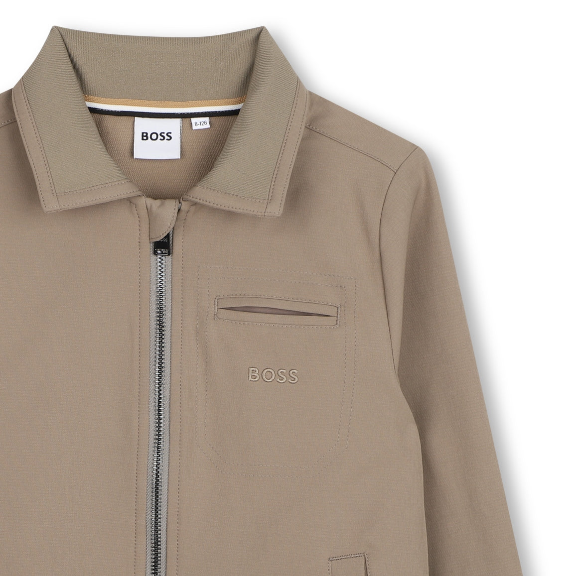 BOSS Boys Beige Zip Up Jacket