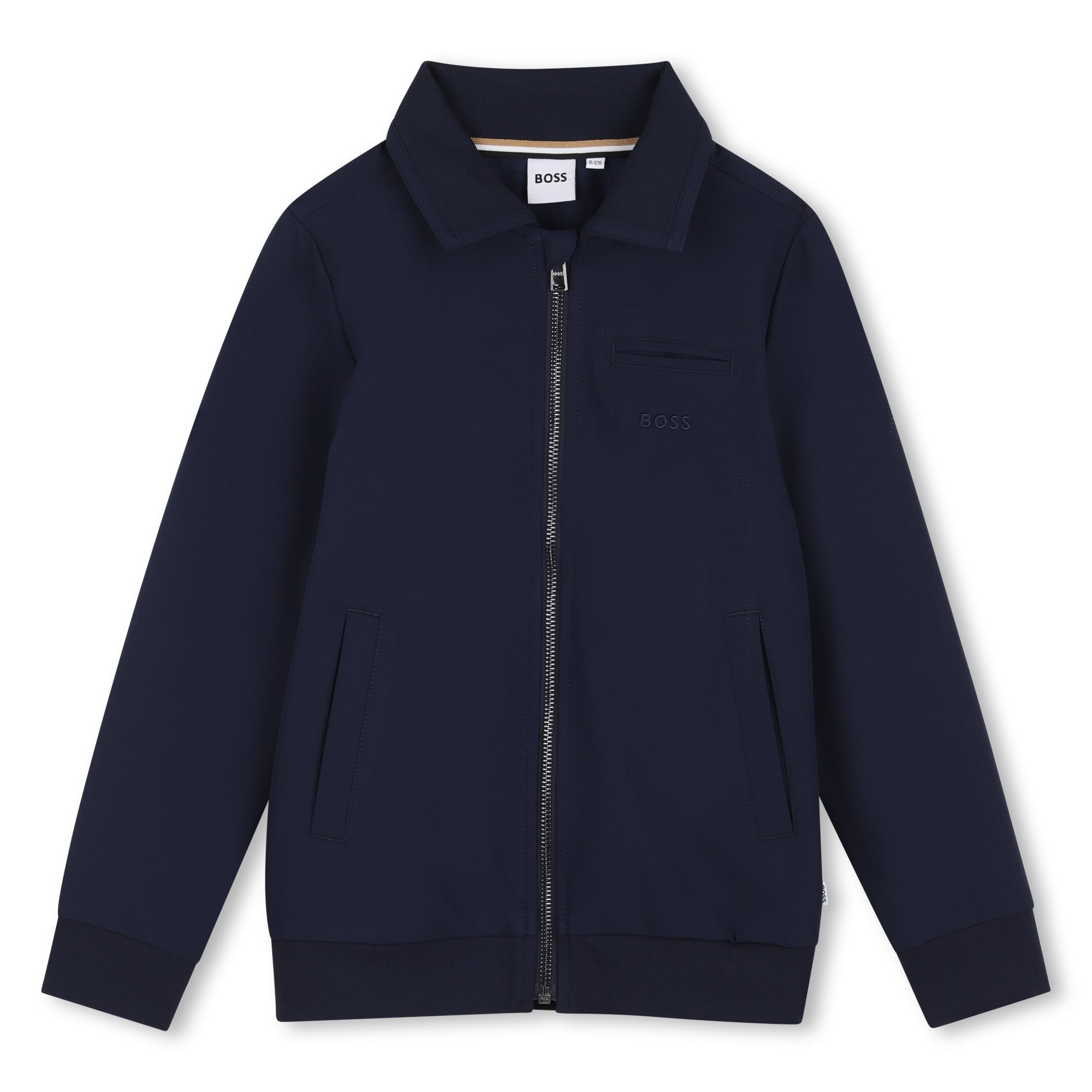 BOSS Boys Navy Zip Up Jacket