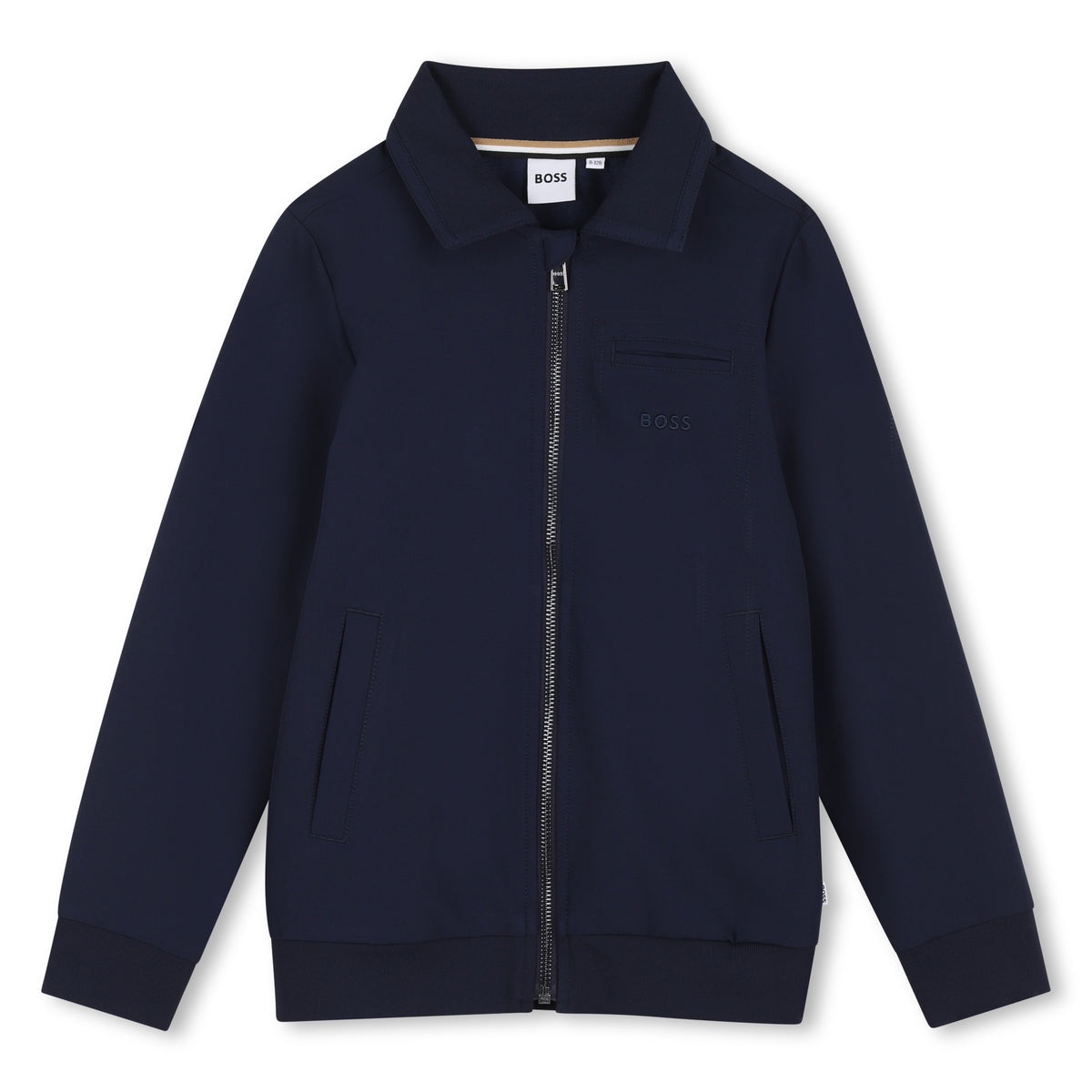 BOSS Boys Navy Zip Up Jacket