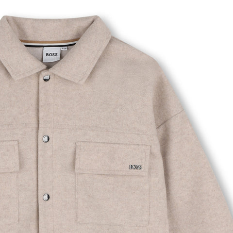 BOSS Boys Beige Marl Jacket