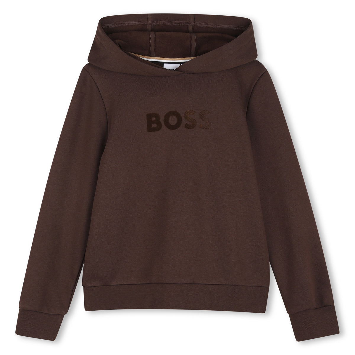 BOSS Boys Brown Hooded Sweatshirt