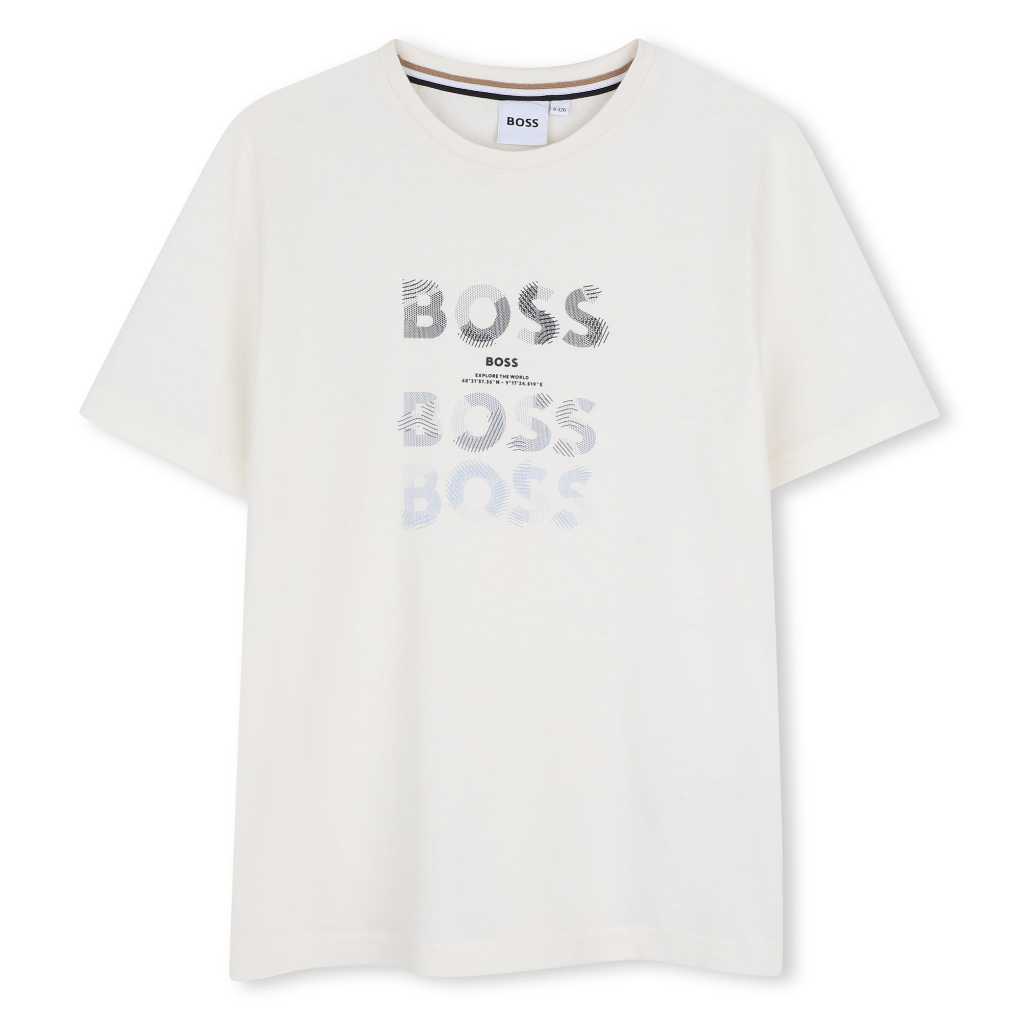 BOSS Boys White Logo T-Shirt