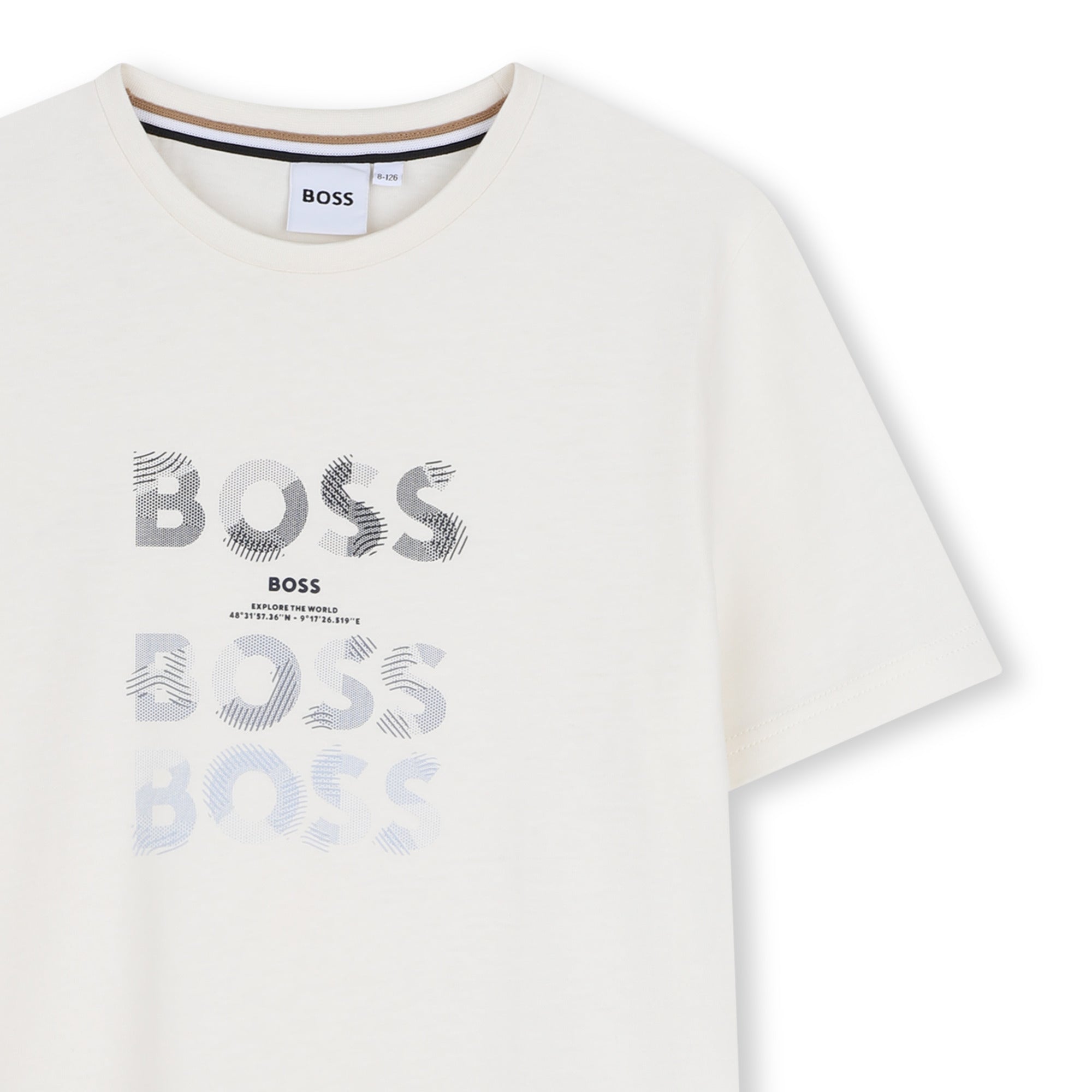 BOSS Boys White Logo T-Shirt