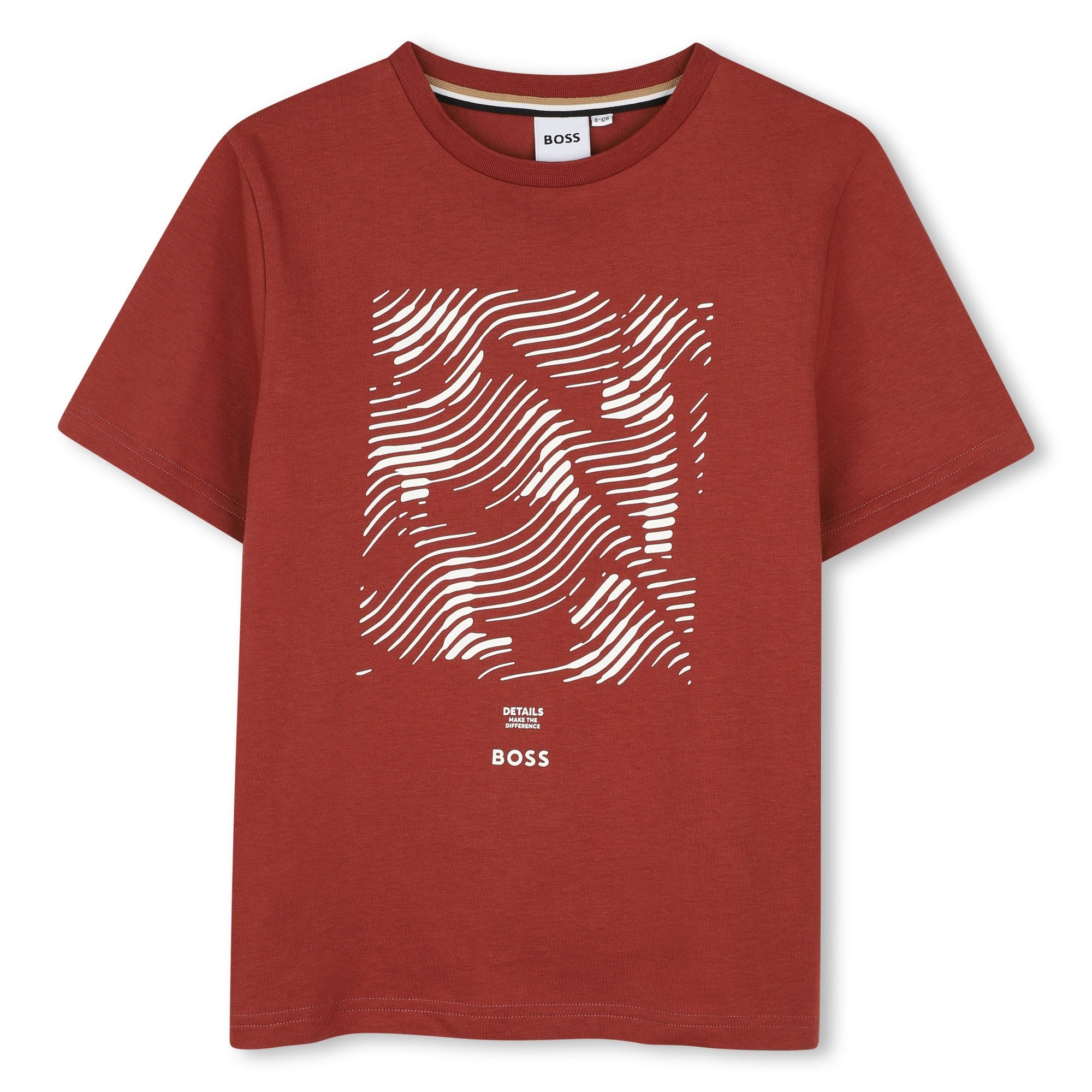 BOSS Boys Burnt Orange Crimson T-Shirt