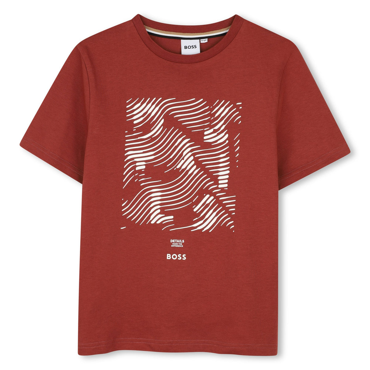 BOSS Boys Burnt Orange Crimson T-Shirt