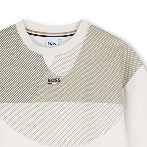 BOSS Boys White Short Sleeve T-Shirt