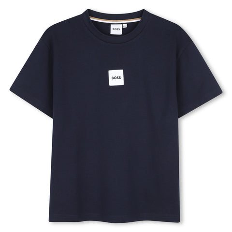 BOSS Boys Navy Logo T-Shirt