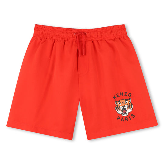 Boys Red Tiger Swimming Short