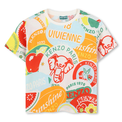 Kenzo Kids Boys Multicoloured Short Sleeve T-Shirt