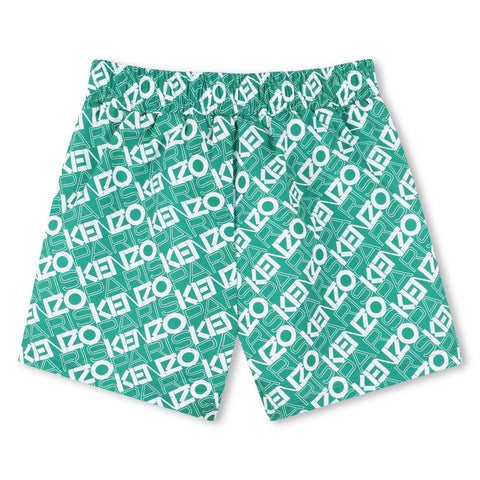 Kenzo Kids Boys Green Logo Swimming Short