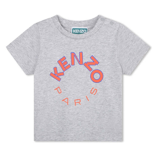 Baby Boys Grey 'IKEBANA' Short Sleeve T-Shirt