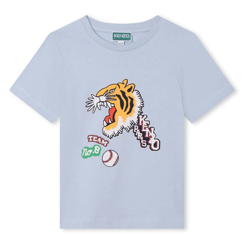 Kenzo Kids Boys Blue 'KENZO CLUB D1' Short Sleeve T-Shirt