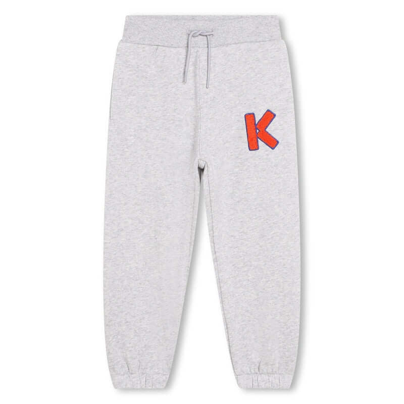 Kenzo Kids Boys Grey 'IKEBANA' Jogging Bottoms