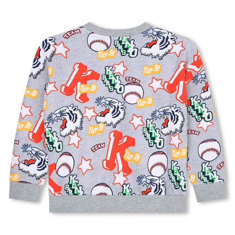 Kenzo Kids Boys Grey 'KENZO CLUB D1' Sweatshirt