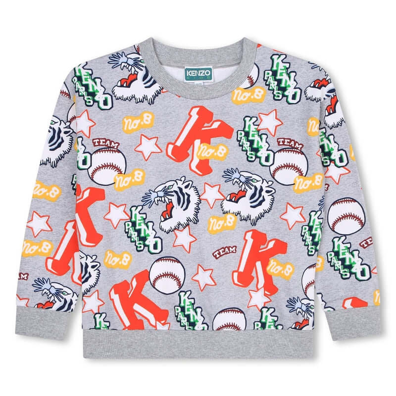 Kenzo Kids Boys Grey 'KENZO CLUB D1' Sweatshirt
