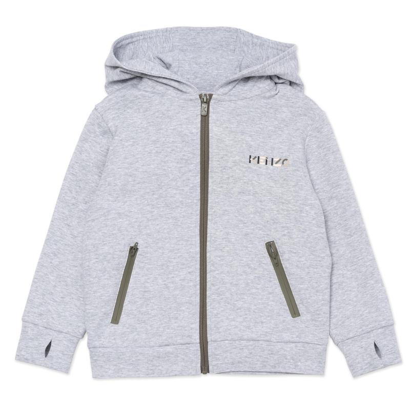 Kenzo Kids Boys Grey Zip-up Hoodie