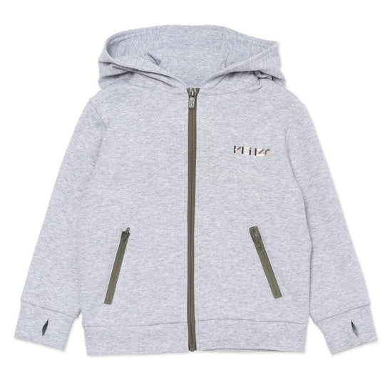Boys Grey Zip-up Hoodie