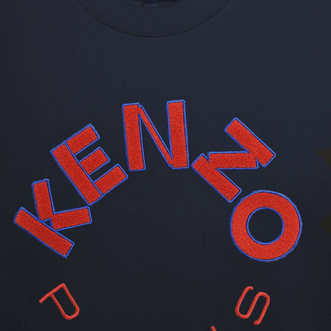 Kenzo Kids Boys Navy Kenzo Paris Logo Sweatshirt