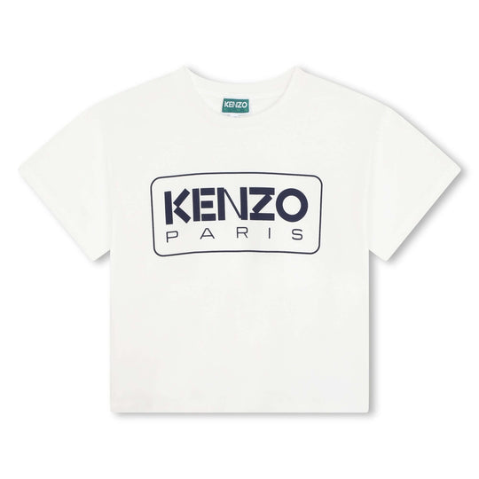 Boys White Kenzo Paris Logo T-Shirt