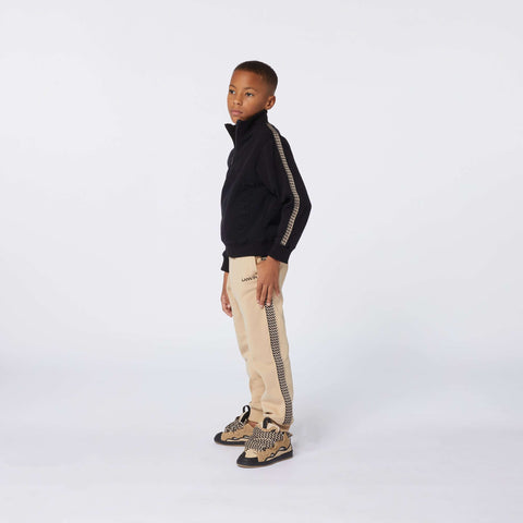 LANVIN Boys Beige Curb Logo Joggers