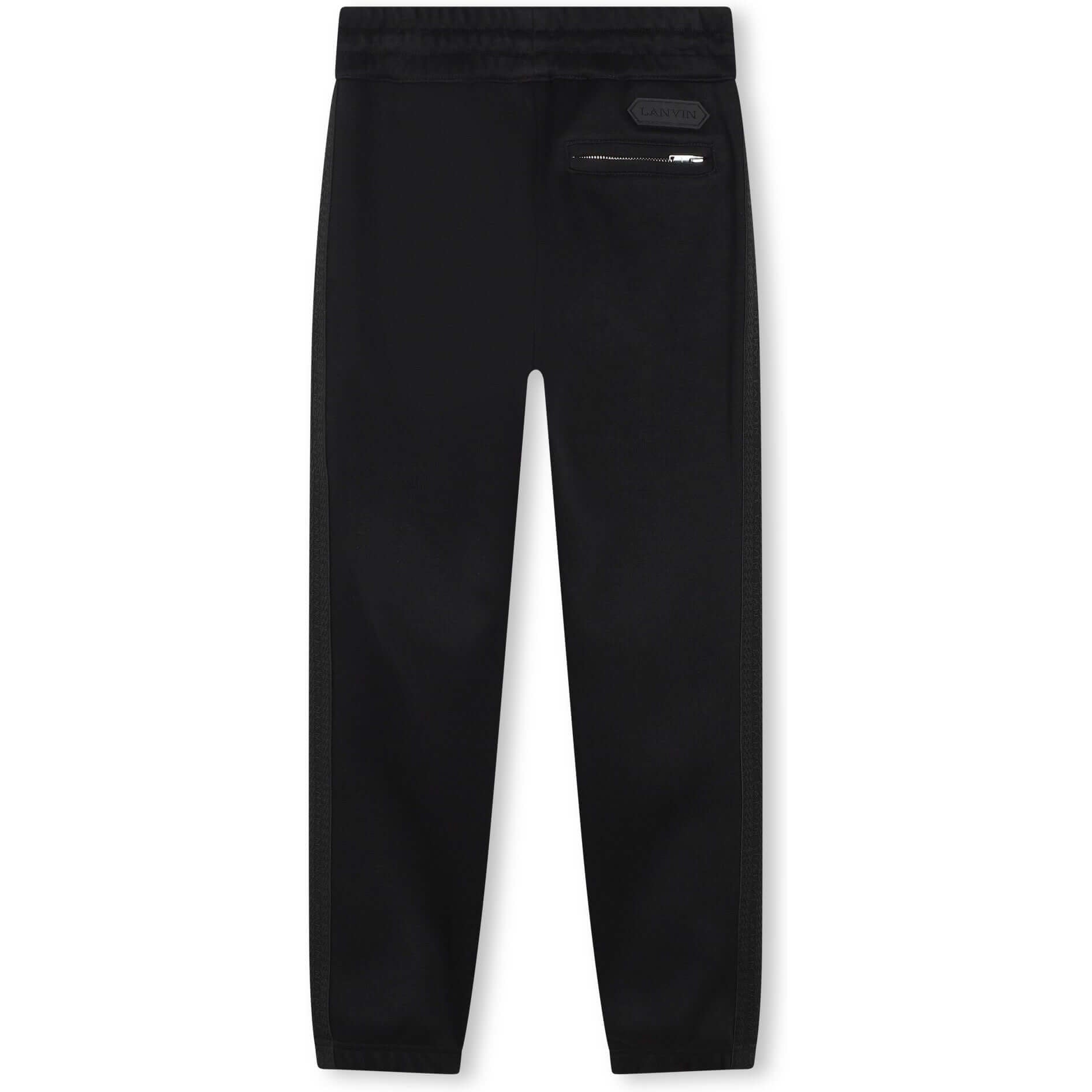 LANVIN Boys Black Logo Joggers