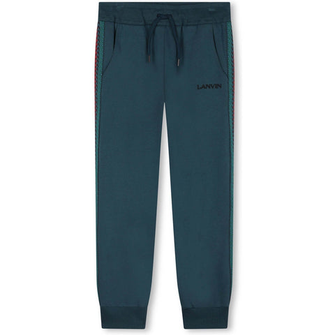 LANVIN Boys Teal Curb Joggers