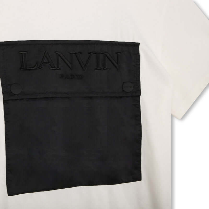 Lanvin Boys White Large Pocket T-Shirt