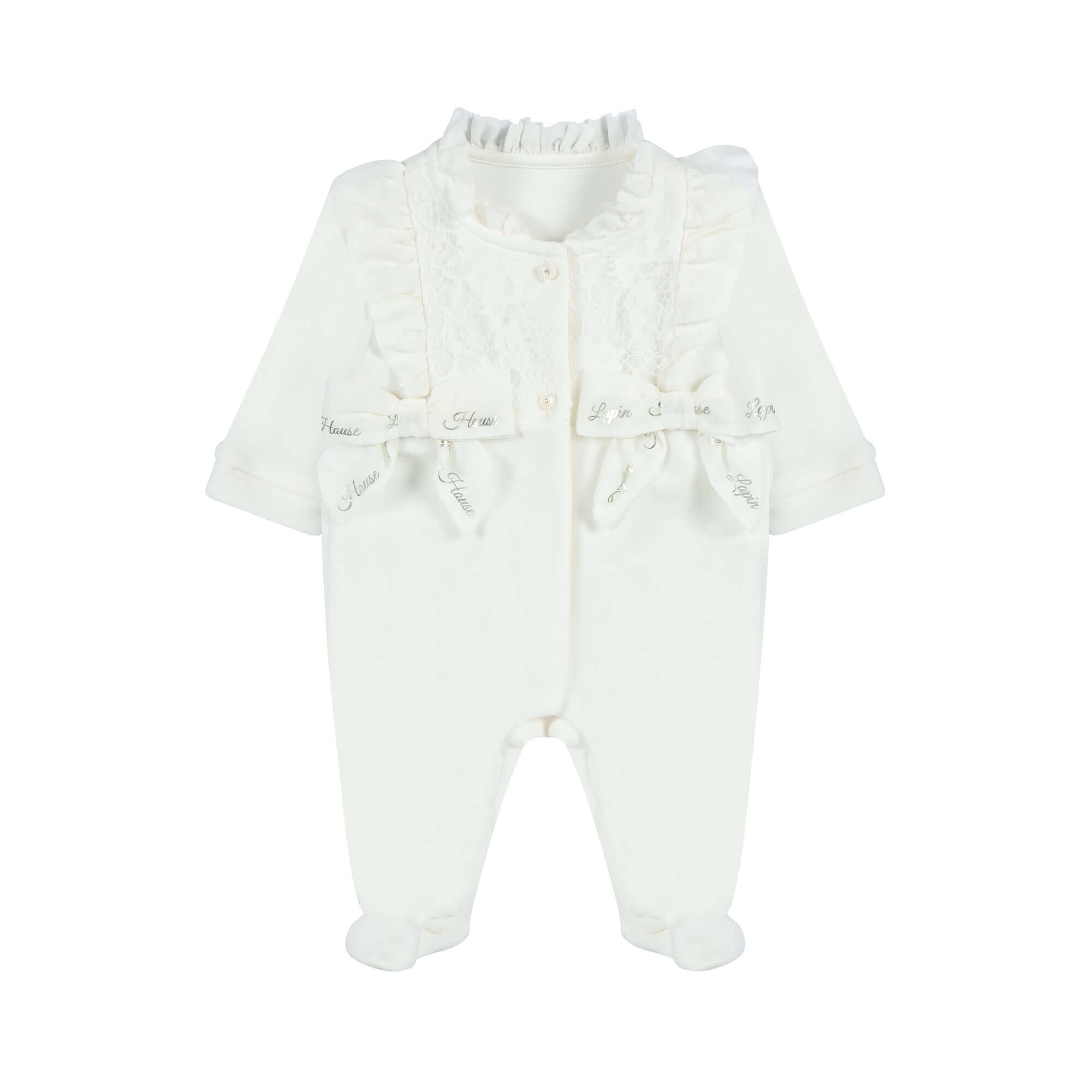 Lapin House Baby Girls Off White Babygrow