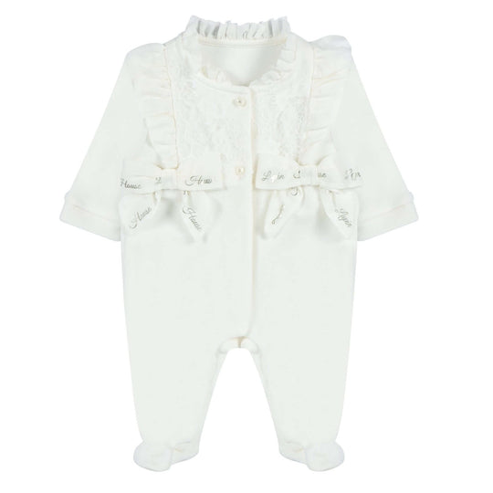 Baby Girls Off White Babygrow