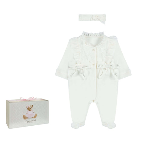 Lapin House Baby Girls Off White Babygrow