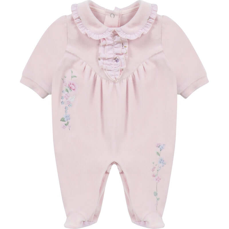 Lapin House Baby Girls Pink Floral Babygrow