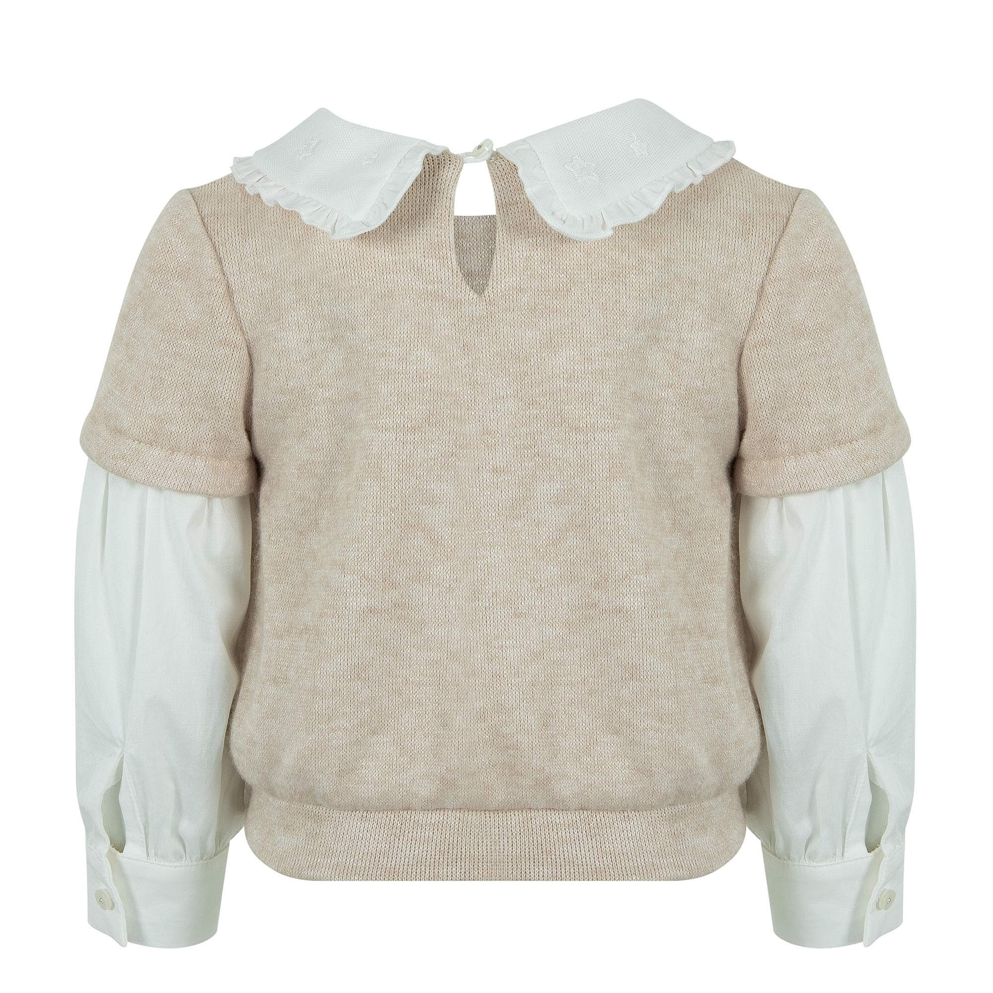 Lapin House Girls Beige Blouse & Skort