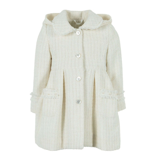 Girls Off White Overcoat