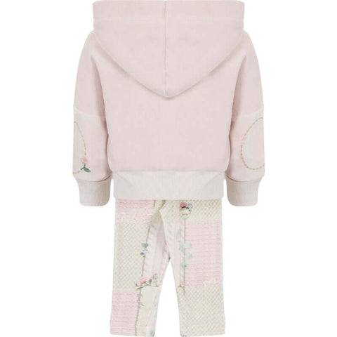 Lapin House Girls Pink And Grey Legging Set