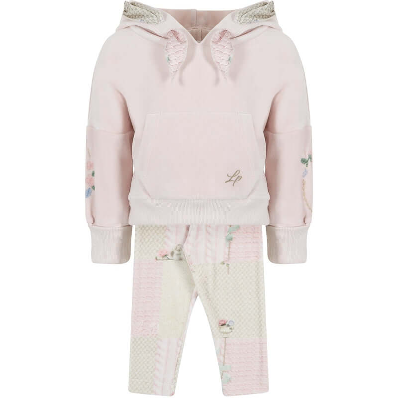 Lapin House Girls Pink And Grey Legging Set