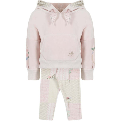 Lapin House Girls Pink And Grey Legging Set