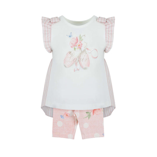 Girls Pink Ballet Legging Set