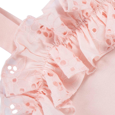 Lapin House Girls Pink Broderie Anglaise Set