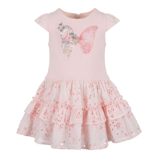 Girls Pink Butterfly Dress