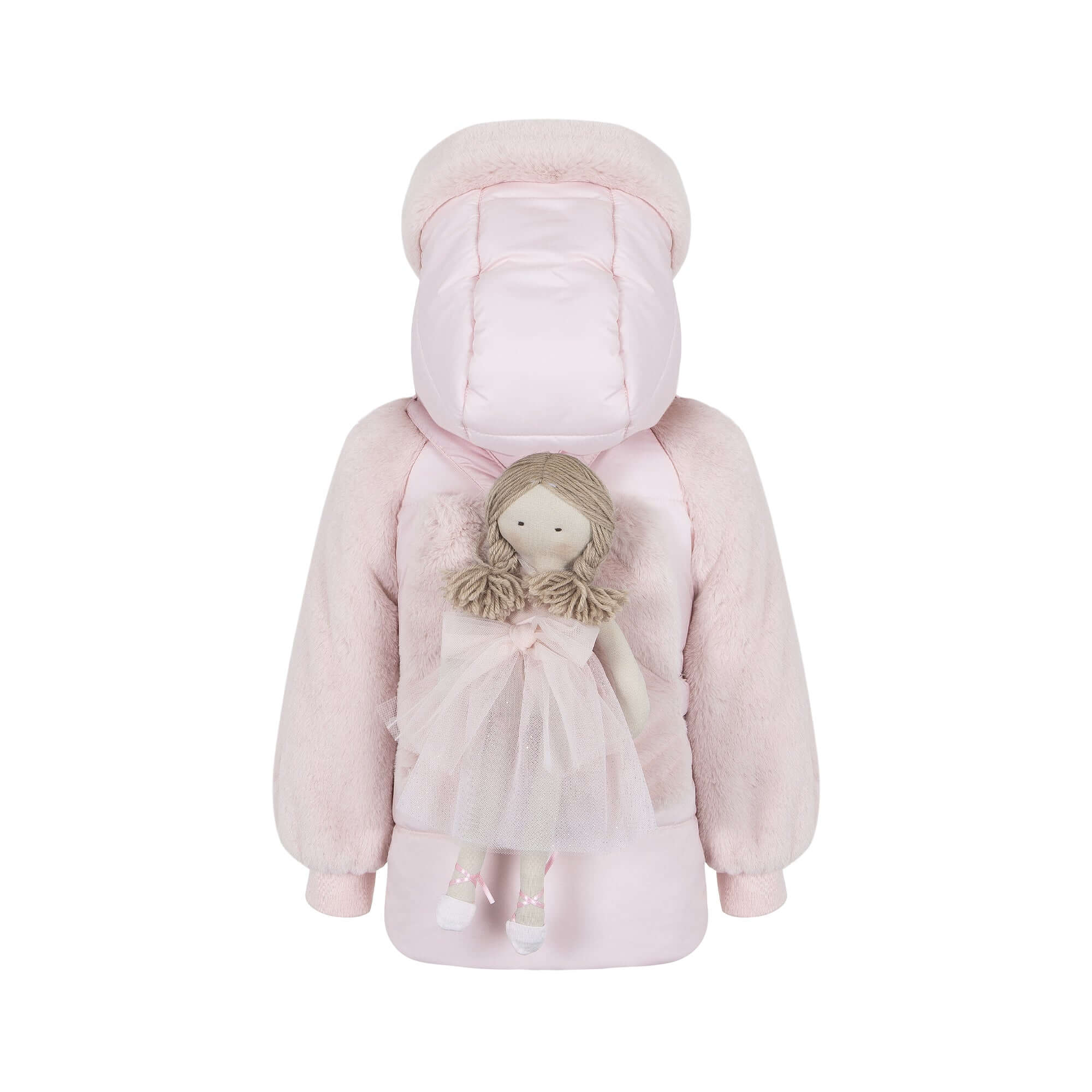 Lapin House Girls Pink Doll Coat