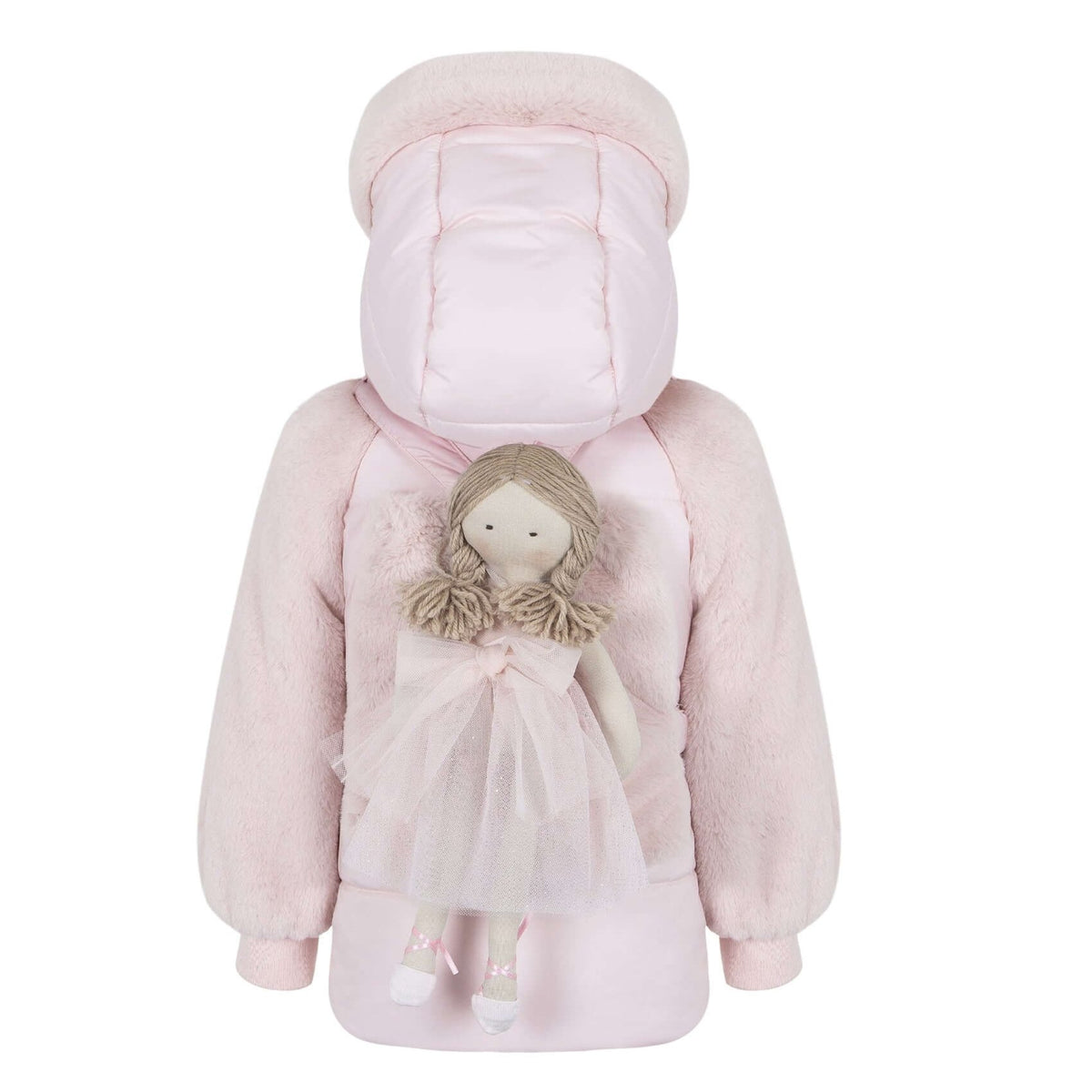 Lapin House Girls Pink Doll Coat