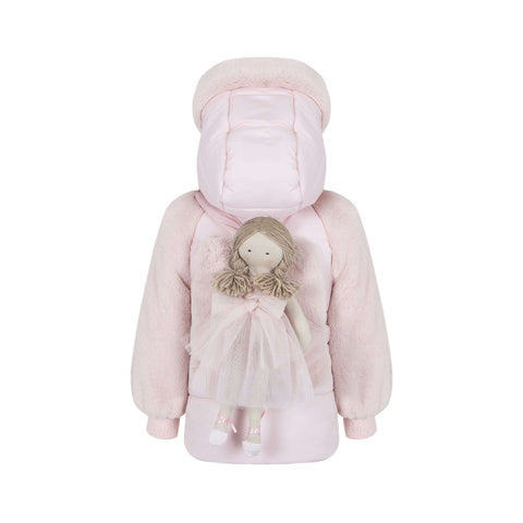 Lapin House Girls Pink Doll Coat