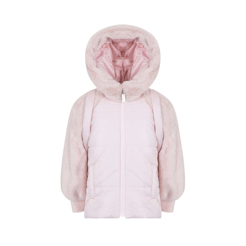 Lapin House Girls Pink Doll Coat