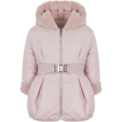 Lapin House Girls Pink Faux Fur Coat