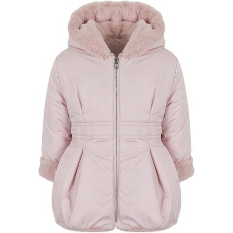Lapin House Girls Pink Faux Fur Coat